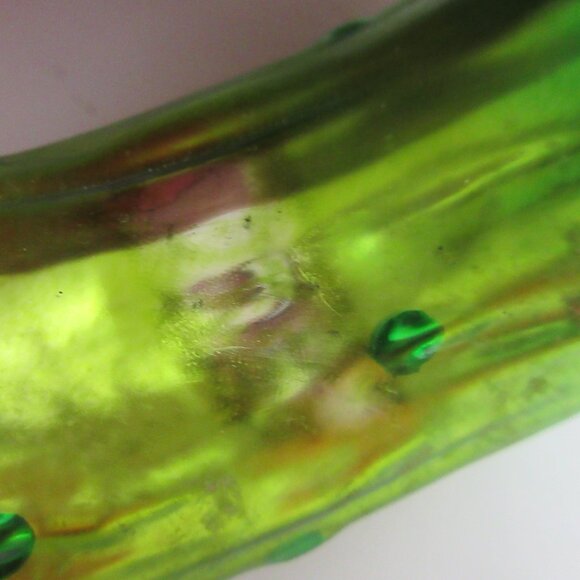 Pickle Glass Ornament by Unique Treasures Handcrafted Green Ombre 4" Good Luck - Picture 9 of 11